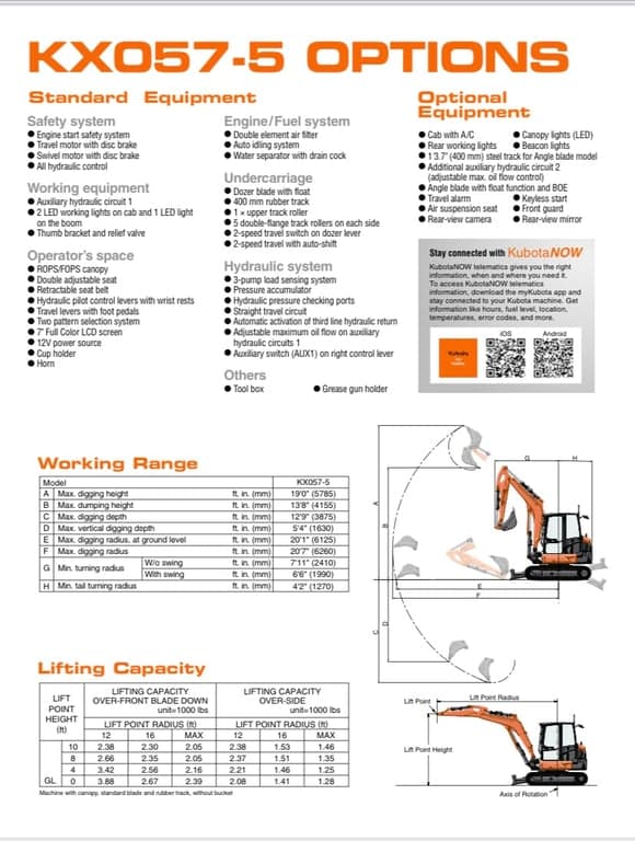 Kubota KX057 Midi Excavator
