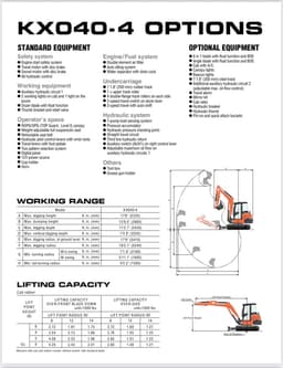 Kubota KX040 Mini Excavator Kubota KX040 Mini Excavator